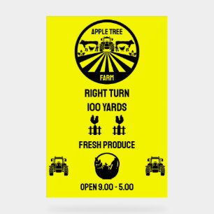 Farm Shop Promtion Acrylic Sign