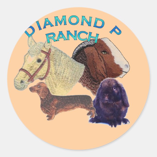 Farm sticker... classic round sticker (Front)