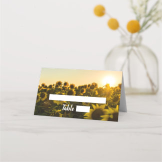 Farm & Sunflowers Wedding Place Cards