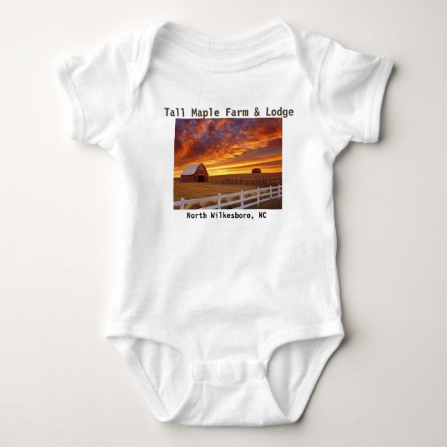Farm sunset baby bodysuit (Front)