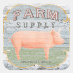 Farm Supply Square Sticker