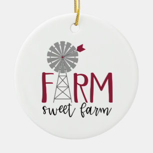 Farm Sweet Farm Ceramic Ornament