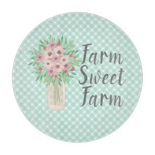 Farm Sweet Farm  Floral Cutting Board