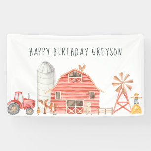 Farm Theme Birthday Party Welcome Banner