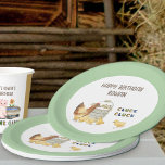 Farm Theme Cluck Cluck Chicken Kids Birthday Party Paper Plate<br><div class="desc">Kids birthday party paper plates with a farm animal theme. Inspired by the Old Macdonald nursery rhyme in the land of farming where the cows moo, the chicks cluck and the pigs oink! Easy to personalize and change the colours if you want to create your own mix and match theme....</div>