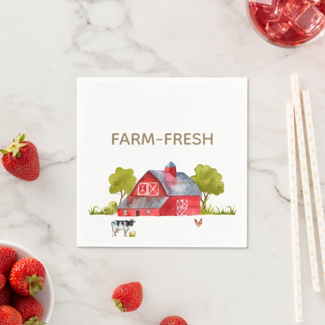 Farm Theme Customizable Napkins (Insitu)