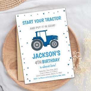 Farm Theme Party Card for Boys