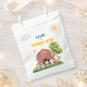 Farm Three I-E-I-O 3rd Birthday  Favour Bag