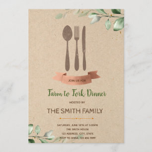 Farm to dinner invitation