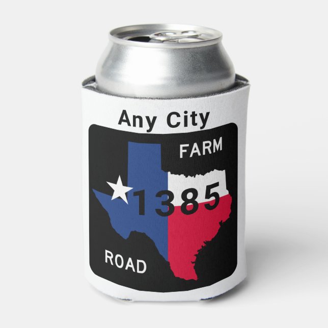 Farm to Market Road of your choice, Can Cooler (Can Front)