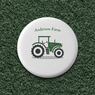 Farm Tractor 1 Inch Round Button