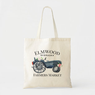Farm Tractor Farmers Market Tote Bag