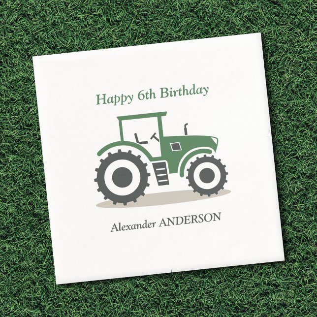 Farm Tractor  Napkin (Farm Tractor Napkins)