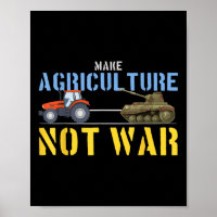 Farm Tractor Pulls Tank Make Agriculture Not War