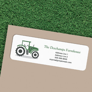 Farm Tractor Return Address Label