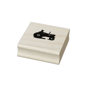 Farm Tractor Rubber Stamp
