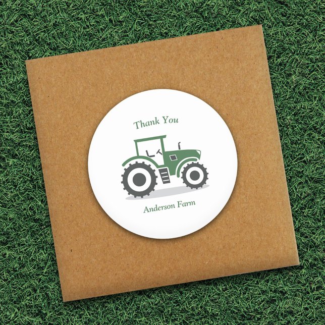 Farm Tractor Thank You Sticker (Farm Tractor Thank You Sticker)