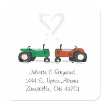 Farm Tractor Wedding Envelope Seal