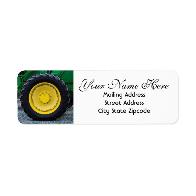 Farm Tractor Wheel Return Address (Front)