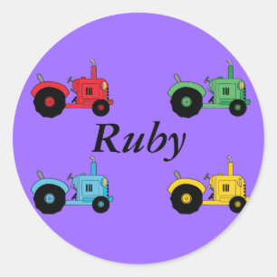 Farm Tractors Classic Round Sticker