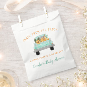 Farm Truck With Pumpkin Fall Baby Shower Favour Bag