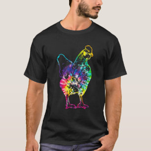 Farm Vintage Chicken Tie Dye Hippie Poultry Farmer T-Shirt