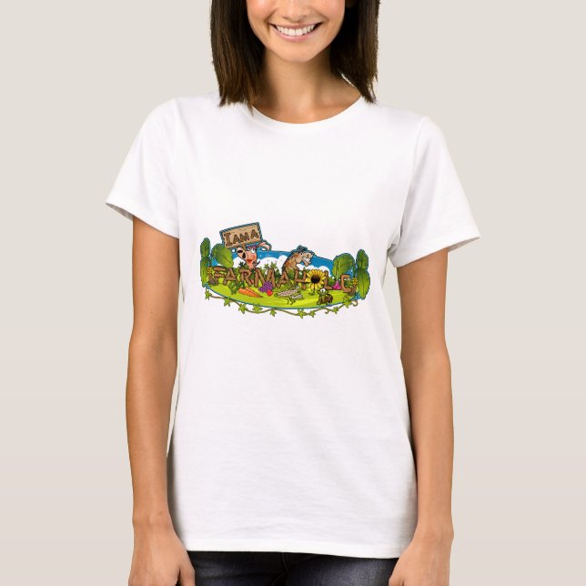 Farmaholic Logo Ladies Baby Doll (Fitted) T-Shirt (Front)