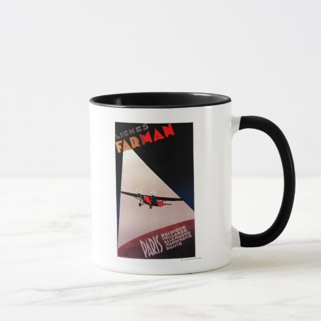Farman Airlines Farman 300 Monoplane Promo Poster Mug (Right)