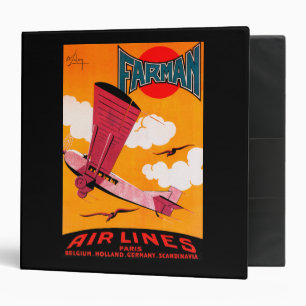 Farman Brothers Airlines F-170 Monoplane Poster Binder