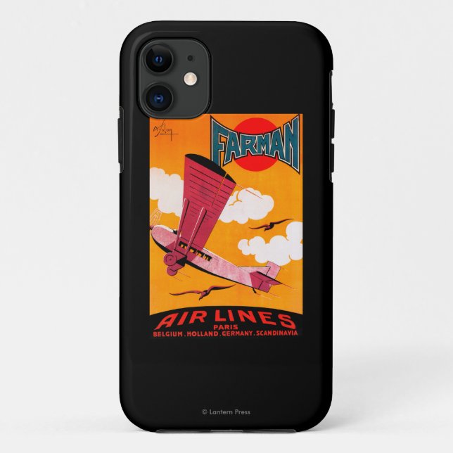 Farman Brothers Airlines F-170 Monoplane Poster Case-Mate iPhone Case (Back)