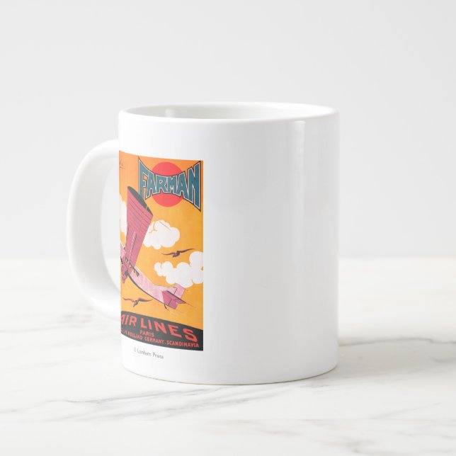 Farman Brothers Airlines F-170 Monoplane Poster Large Coffee Mug (Front Left)