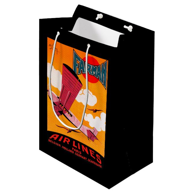 Farman Brothers Airlines F-170 Monoplane Poster Medium Gift Bag (Front Angled)