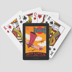 Farman Brothers Airlines F-170 Monoplane Poster Playing Cards
