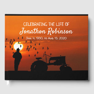 Farmer and Tractor Memorial Guest Book