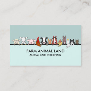 Farmer Animal Veterinary Business Card
