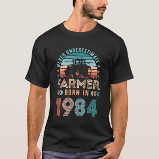Farmer Born In 1984 40Th Farming T-Shirt