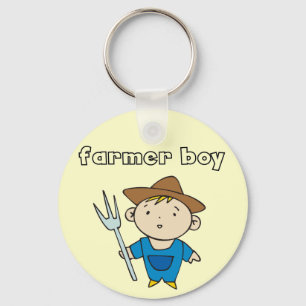 Farmer Boy Tshirts and Gifts Keychain