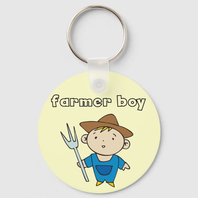 Farmer Boy Tshirts and Gifts Keychain (Front)