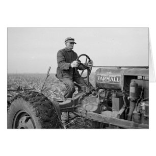 Farmer Driving Tractor, 1937