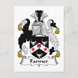 Farmer Family Crest Postcard