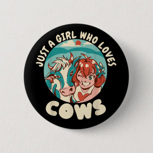 Farmer Farm 2 Inch Round Button