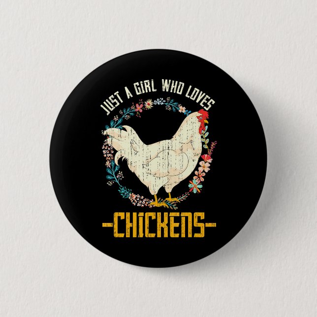 Farmer Farm Animal Chicken Lover Poultry Chicken 2 Inch Round Button (Front)