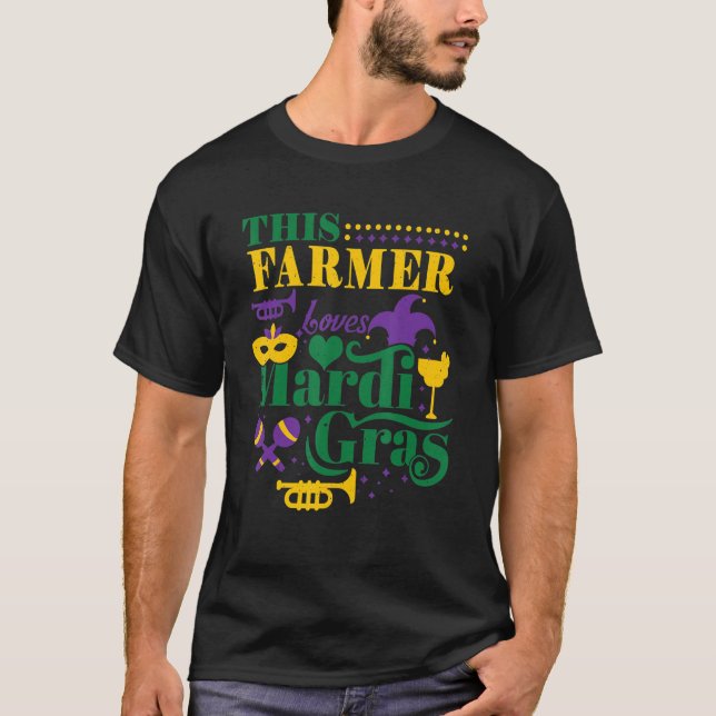 Farmer Farm Mask Masquerade Parade 2022 Loves Mard T-Shirt (Front)