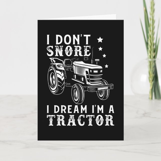 Farmer Farm Tractor Farming Funny Gift Idea Card (Front)