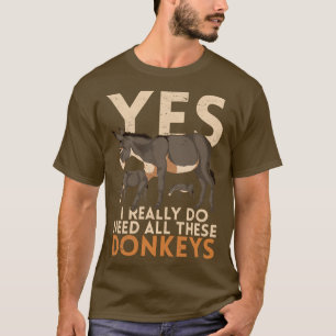 Farmer Funny Farming Farm Animal Lover Donkey T-Shirt