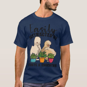 Farmer Gardening Garden Rooster Farm Silkie Chicke T-Shirt