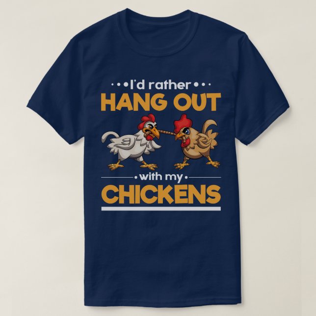 Farmer Hen Farming Funny Farm Animal Chicken T-Shirt (Design Front)