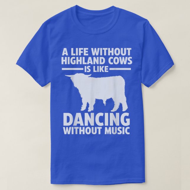 Farmer Highland Cow  T-Shirt (Design Front)