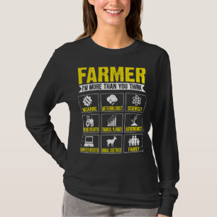 Farmer  I'm More Than You Think  Agriculturist Far T-Shirt