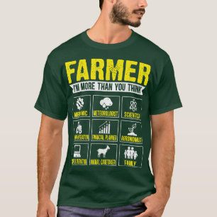 Farmer  I'm More Than You Think Funny Agriculturis T-Shirt